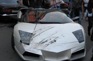 Авария с участием Lamborghini в Питере