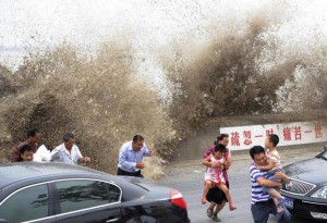 Гигантские приливы на реке Цяньтан
